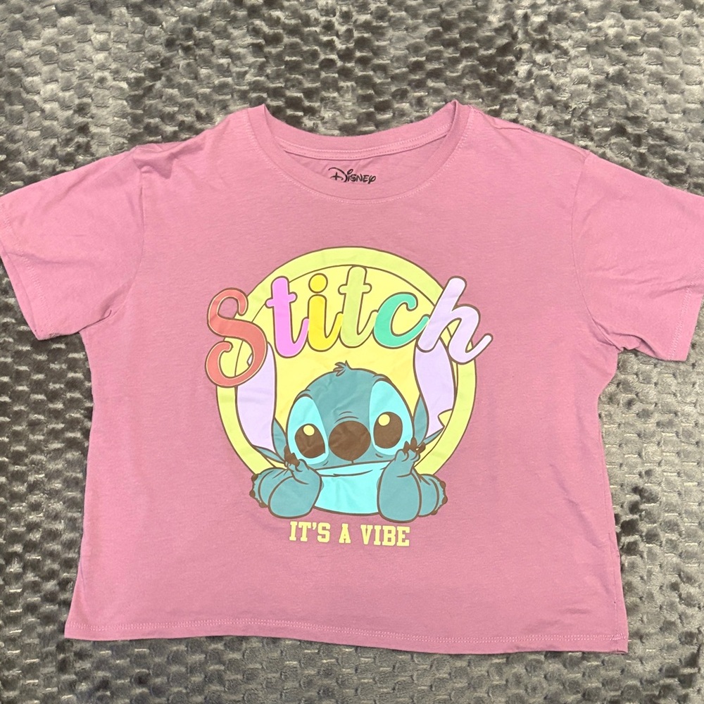 Disney Stitch Pink Kids T-Shirt - It's a Vibe
